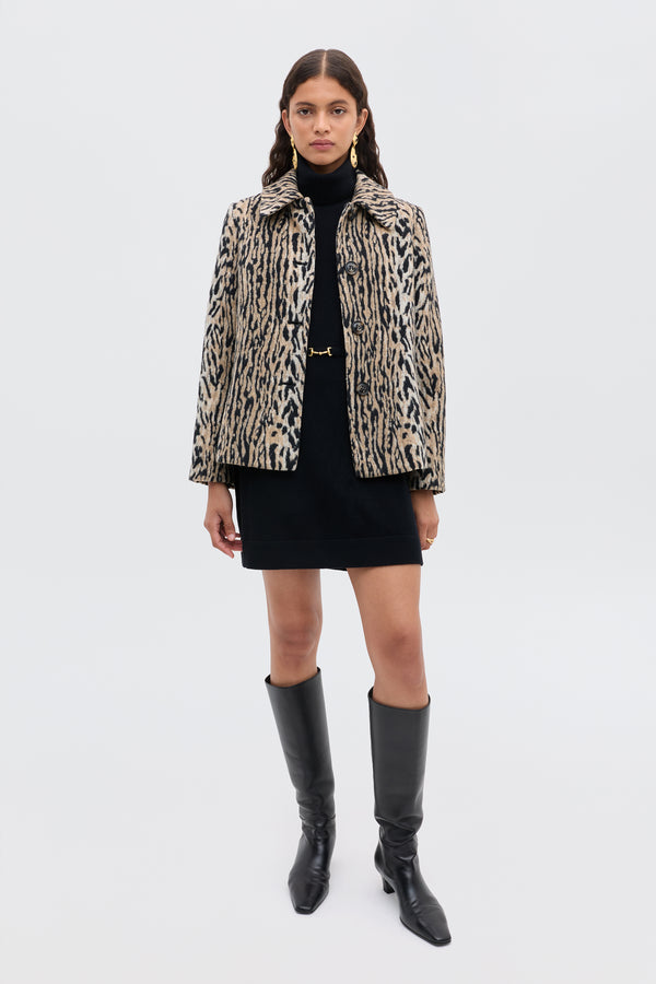 Rixo Tommie Leopard Jacket Bohemia Leopard