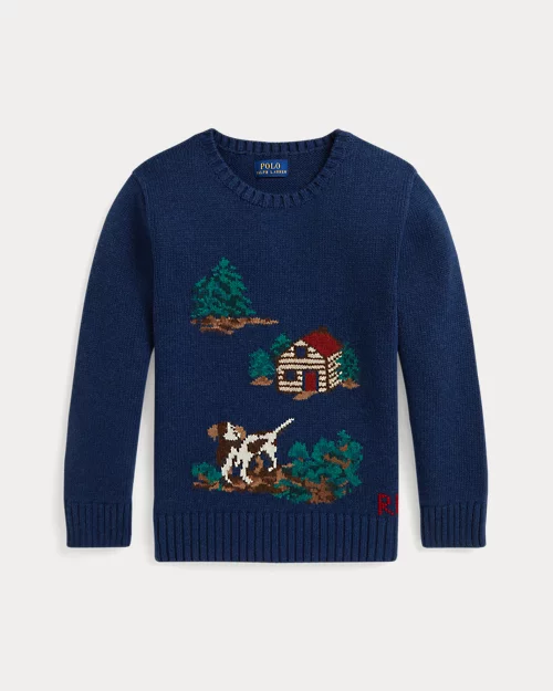 rlx ralph lauren Cabin-Intarsia Cotton-Wool Sweater
