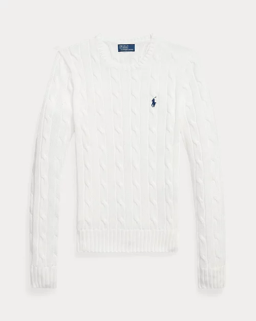 Rlx Ralph Lauren Cable-Knit Cotton Crewneck Sweater
