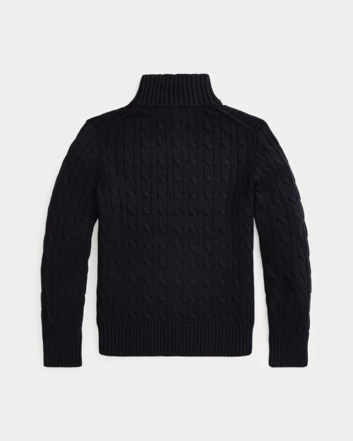 Rlx Ralph Lauren Cable-Knit Cotton Quarter-Zip Sweater