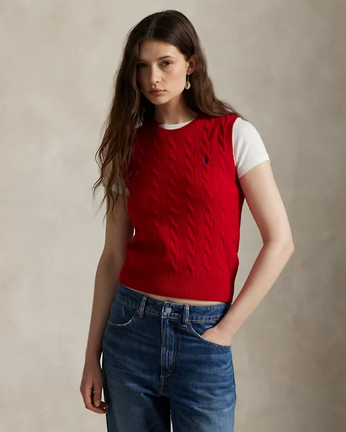 Rlx Ralph Lauren Cable-Knit Wool-Cashmere Sweater Vest