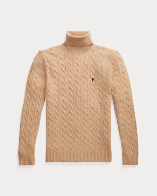 Rlx Ralph Lauren Cable Wool-Cashmere Turtleneck Sweater