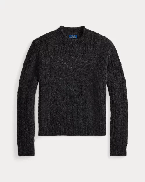 Rlx Ralph Lauren Aran-Knit Flag Wool-Blend Sweater