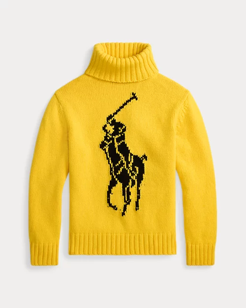 Rlx Ralph Lauren Big Pony Wool Turtleneck Sweater