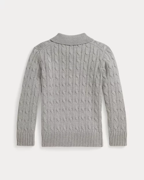 Rlx Ralph Lauren Cable-Knit Cotton Polo Sweater