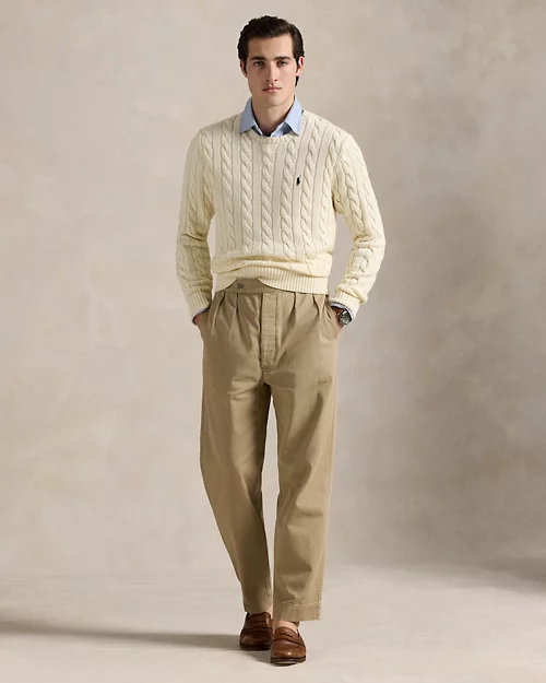 Rlx Ralph Lauren Cable-Knit Cotton Sweater