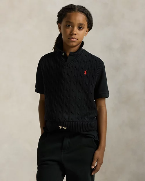 rlx ralph lauren Cable-Knit Cotton Sweater Vest