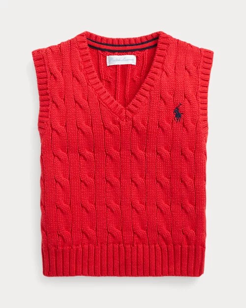 rlx ralph lauren Cable-Knit Cotton Sweater Vest