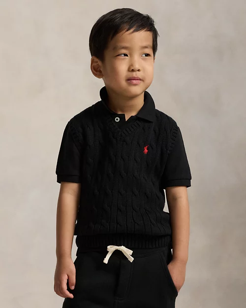 rlx ralph lauren Cable-Knit Cotton Sweater Vest