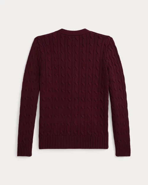 Rlx Ralph Lauren Cable-Knit Cotton V-Neck Cardigan