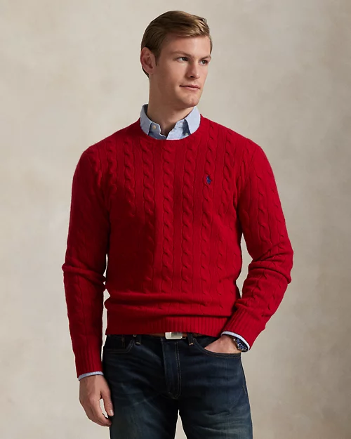 Rlx Ralph Lauren Cable-Knit Wool-Cashmere Sweater