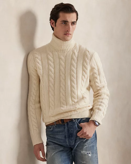 Rlx Ralph Lauren Cable-Knit Wool-Cashmere Sweater