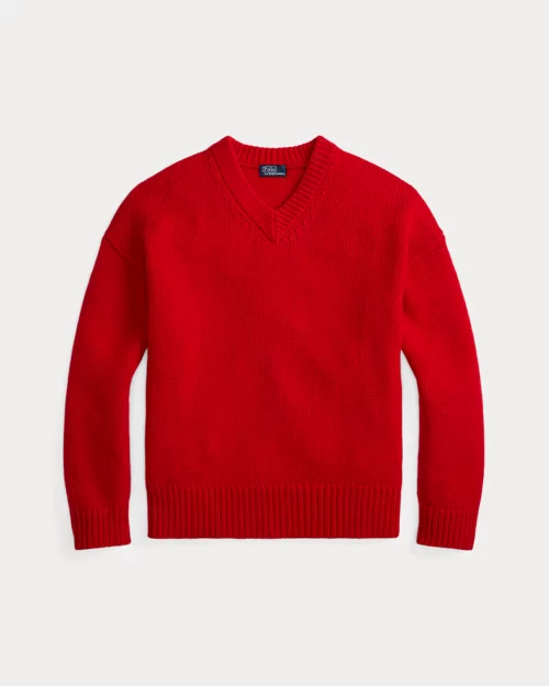 Rlx Ralph Lauren Cashmere High V-Neck Sweater