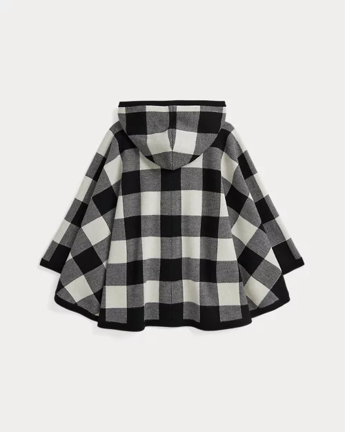 Rlx Ralph Lauren Checked Wool Hooded Poncho