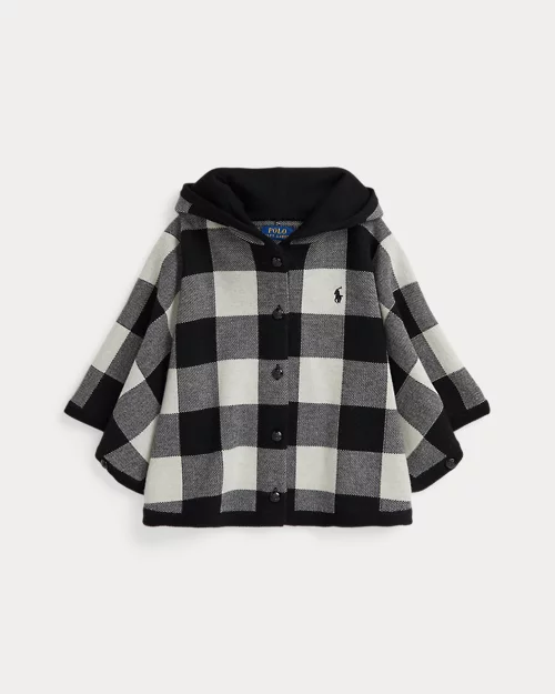 Rlx Ralph Lauren Checked Wool Hooded Poncho