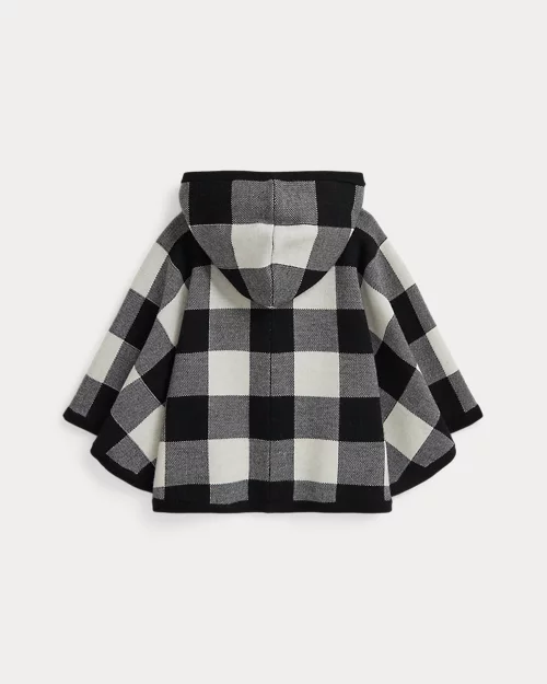 Rlx Ralph Lauren Checked Wool Hooded Poncho