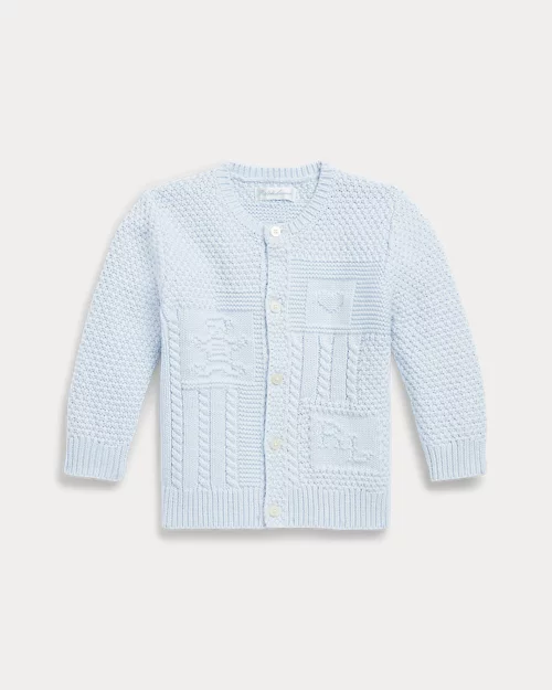 rlx ralph lauren Contrast-Knit Cotton Cardigan