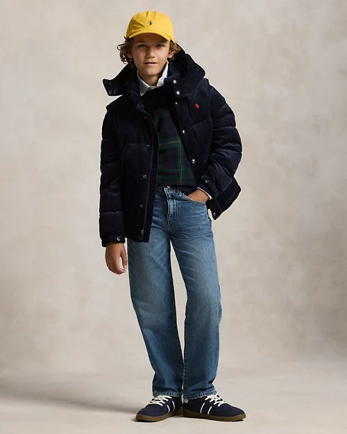 Rlx Ralph Lauren Convertible Corduroy Down Jacket