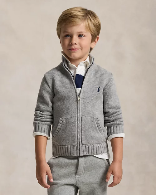 rlx ralph lauren Cotton Full-Zip Sweater