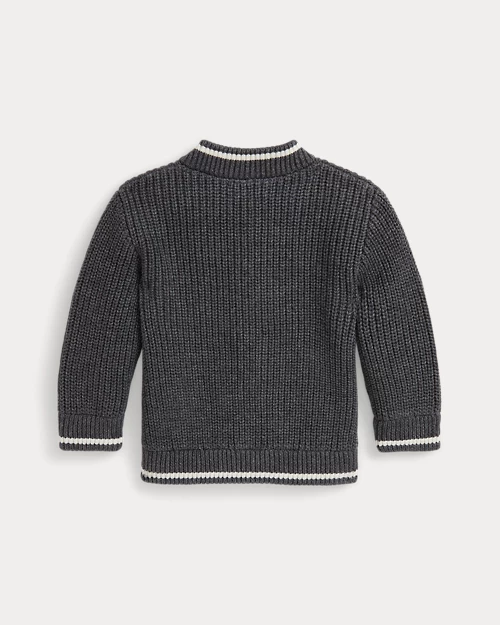 Rlx Ralph Lauren Cotton Letterman Full-Zip Sweater