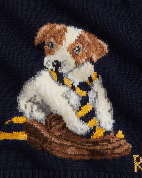 Rlx Ralph Lauren Dog-Intarsia Cotton Sweater
