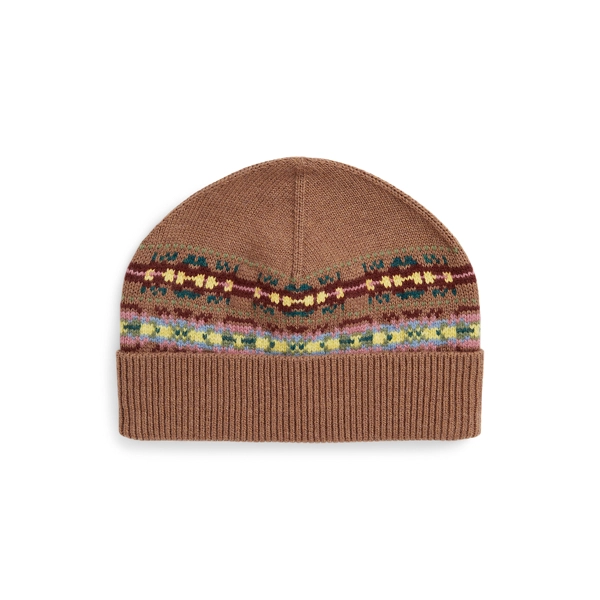 rlx ralph lauren Fair Isle Cotton-Wool Hat