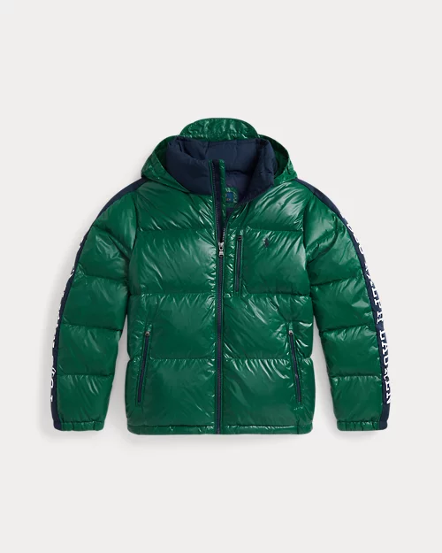 Rlx Ralph Lauren Logo Down Hooded Jacket