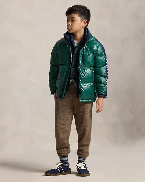 Rlx Ralph Lauren Logo Down Hooded Jacket