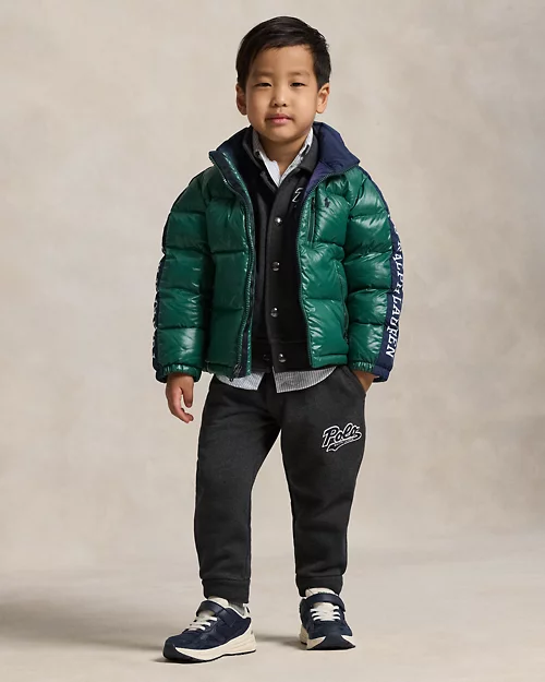 Rlx Ralph Lauren Logo Down Hooded Jacket