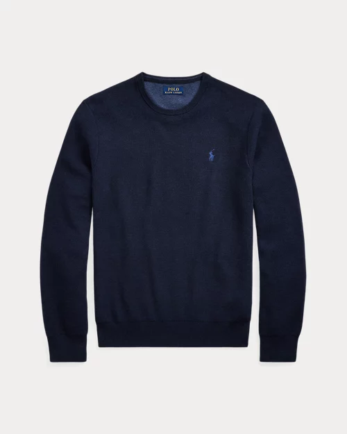 Rlx Ralph Lauren Mesh-Knit Cotton Crewneck Sweater