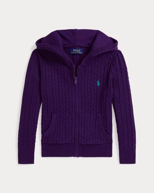Rlx Ralph Lauren Mini-Cable Cotton Full-Zip Hoodie