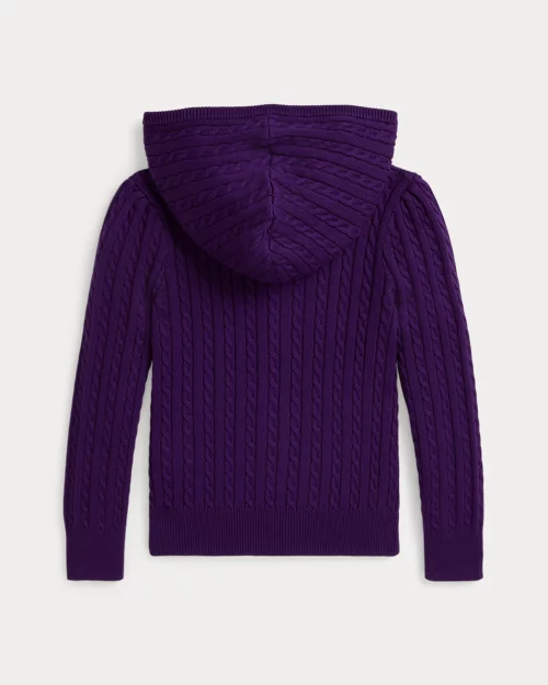 Rlx Ralph Lauren Mini-Cable Cotton Full-Zip Hoodie