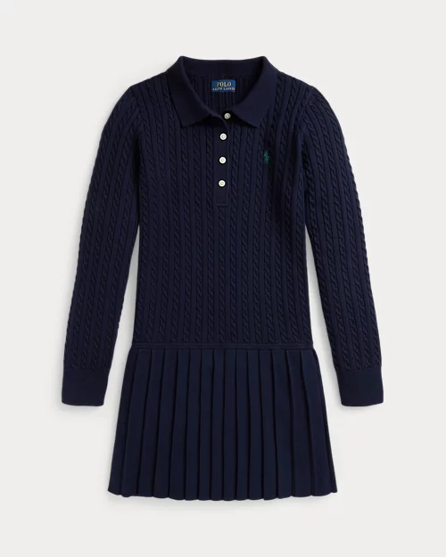 Rlx Ralph Lauren Mini-Cable Polo Sweater Dress