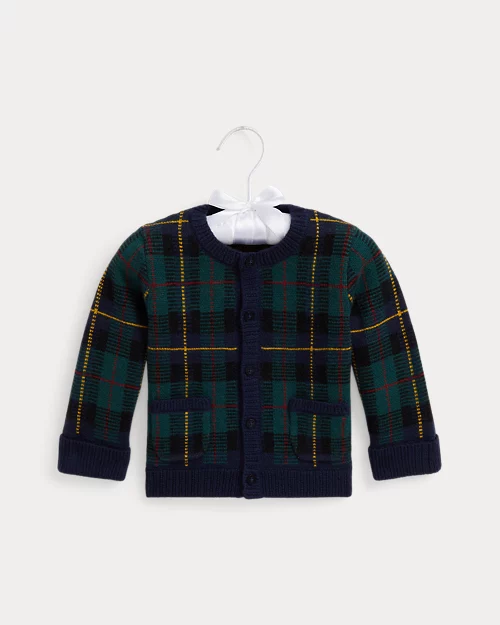 rlx ralph lauren Plaid Washable Wool Cardigan