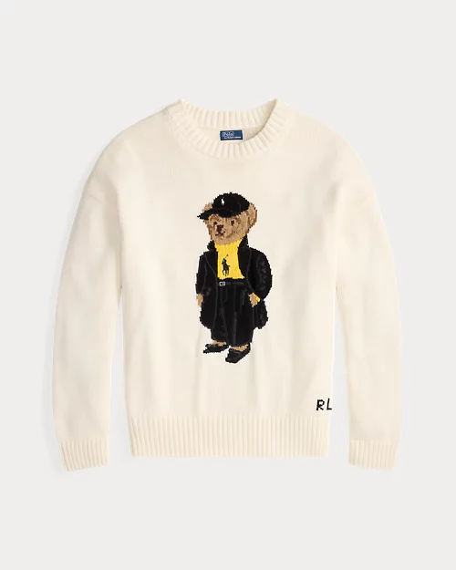 Rlx Ralph Lauren Polo Bear Cotton Crewneck Sweater