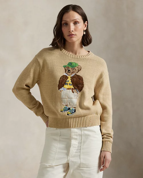 Rlx Ralph Lauren Polo Bear Cotton Crewneck Sweater