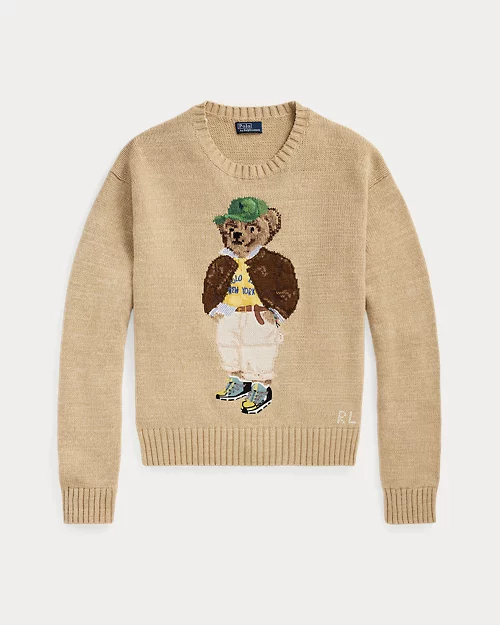 Rlx Ralph Lauren Polo Bear Cotton Crewneck Sweater