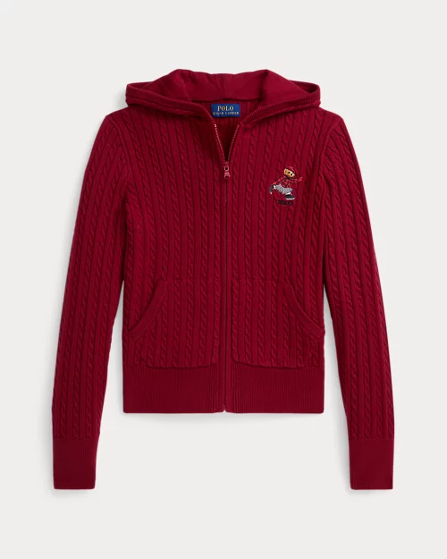 rlx ralph lauren Polo Bear Cotton Full-Zip Sweater