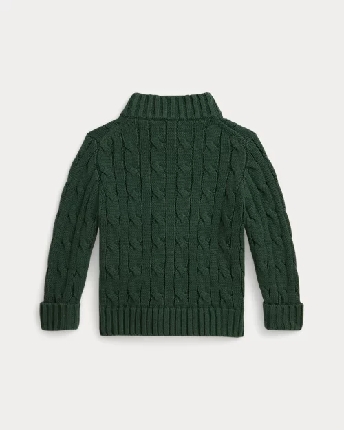 Rlx Ralph Lauren Polo Bear Cotton Full-Zip Sweater