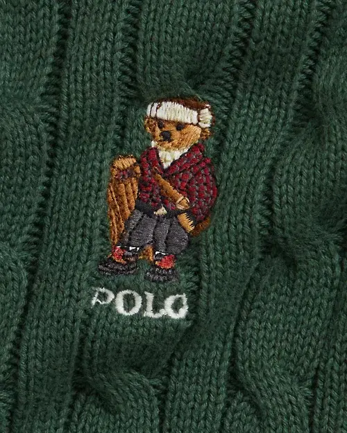 Rlx Ralph Lauren Polo Bear Cotton Full-Zip Sweater