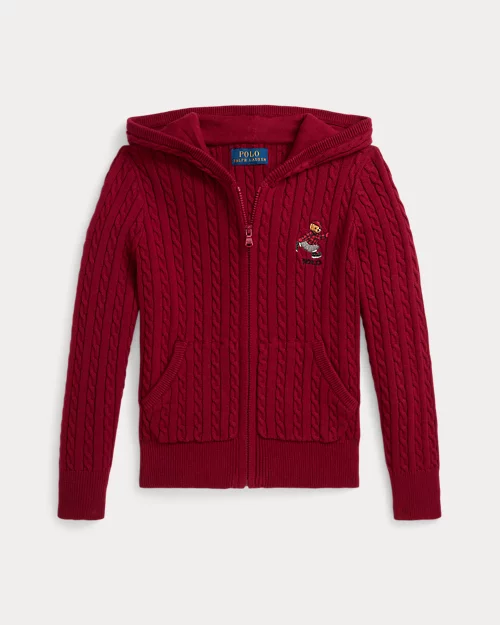 rlx ralph lauren Polo Bear Cotton Full-Zip Sweater