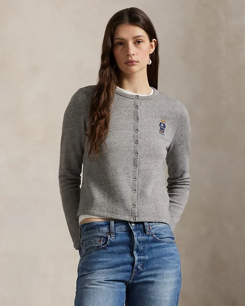 Rlx Ralph Lauren Polo Bear French Terry Cardigan