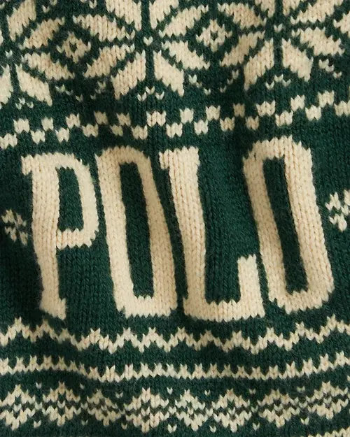 Rlx Ralph Lauren Reindeer Logo Cotton-Blend Scarf