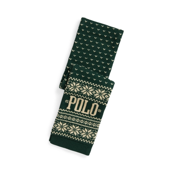 rlx ralph lauren Reindeer Logo Cotton-Blend Scarf