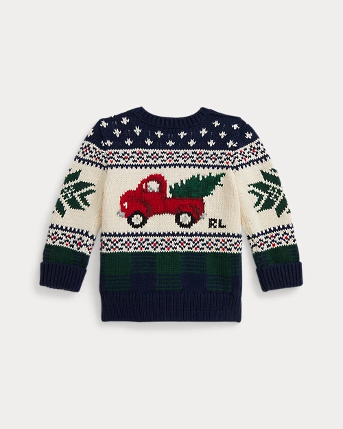 Rlx Ralph Lauren Truck-Intarsia Cotton Sweater