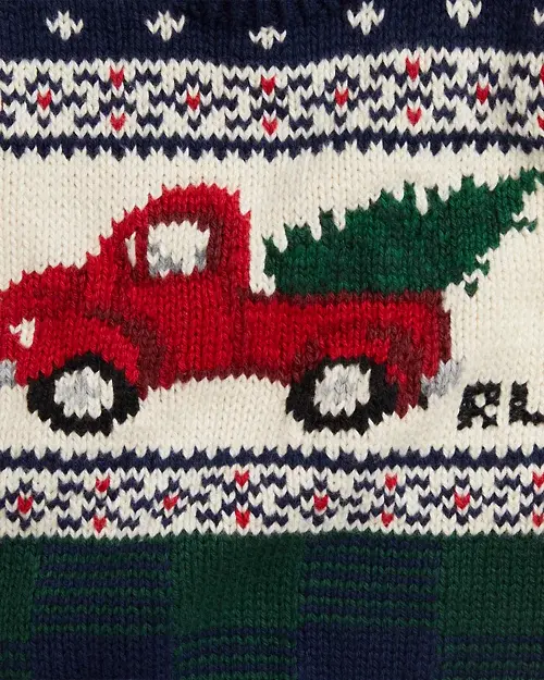Rlx Ralph Lauren Truck-Intarsia Cotton Sweater