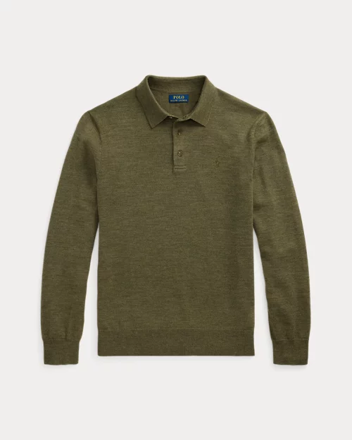 Rlx Ralph Lauren Washable Wool Polo-Collar Sweater