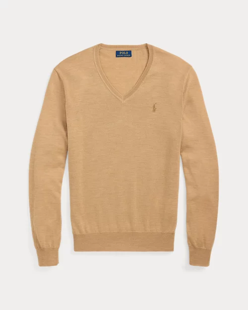 Rlx Ralph Lauren Washable Wool V-Neck Sweater