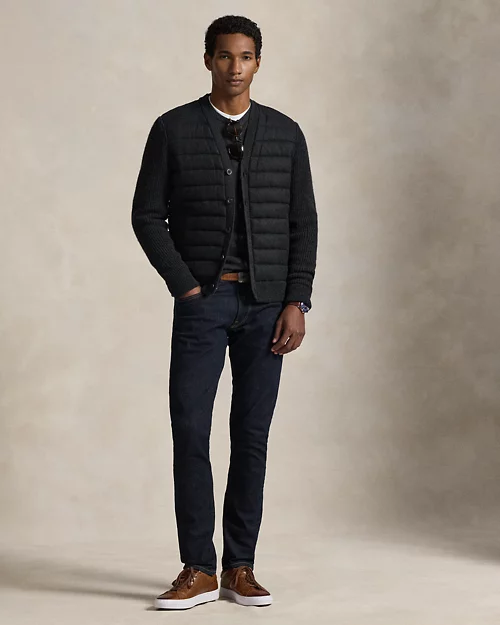 Rlx Ralph Lauren Wool-Cashmere Hybrid Cardigan