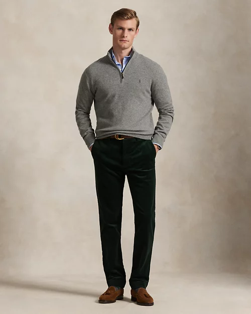 Rlx Ralph Lauren Wool Quarter-Zip Sweater